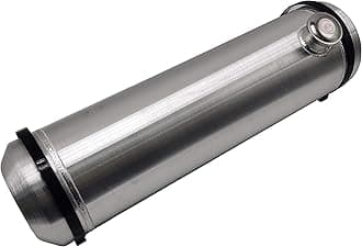 JSD 6 Gallons 8"x30" Aluminum Spun Round Gas Tank Fuel Cell Tank End Fill 1/4" NPT Outlet
