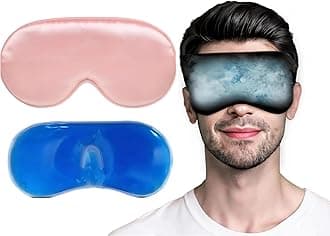 VALKYRIE Velvet Cooling Gel Relaxing Eye Sleep Mask For Dark Circles, Dry Eyes, Cooling Eyes, Pain Relief, Redness, Eye Patches, Sleeping Cool Pad Suitable For All Family Members Sleeping Mask (PINK)