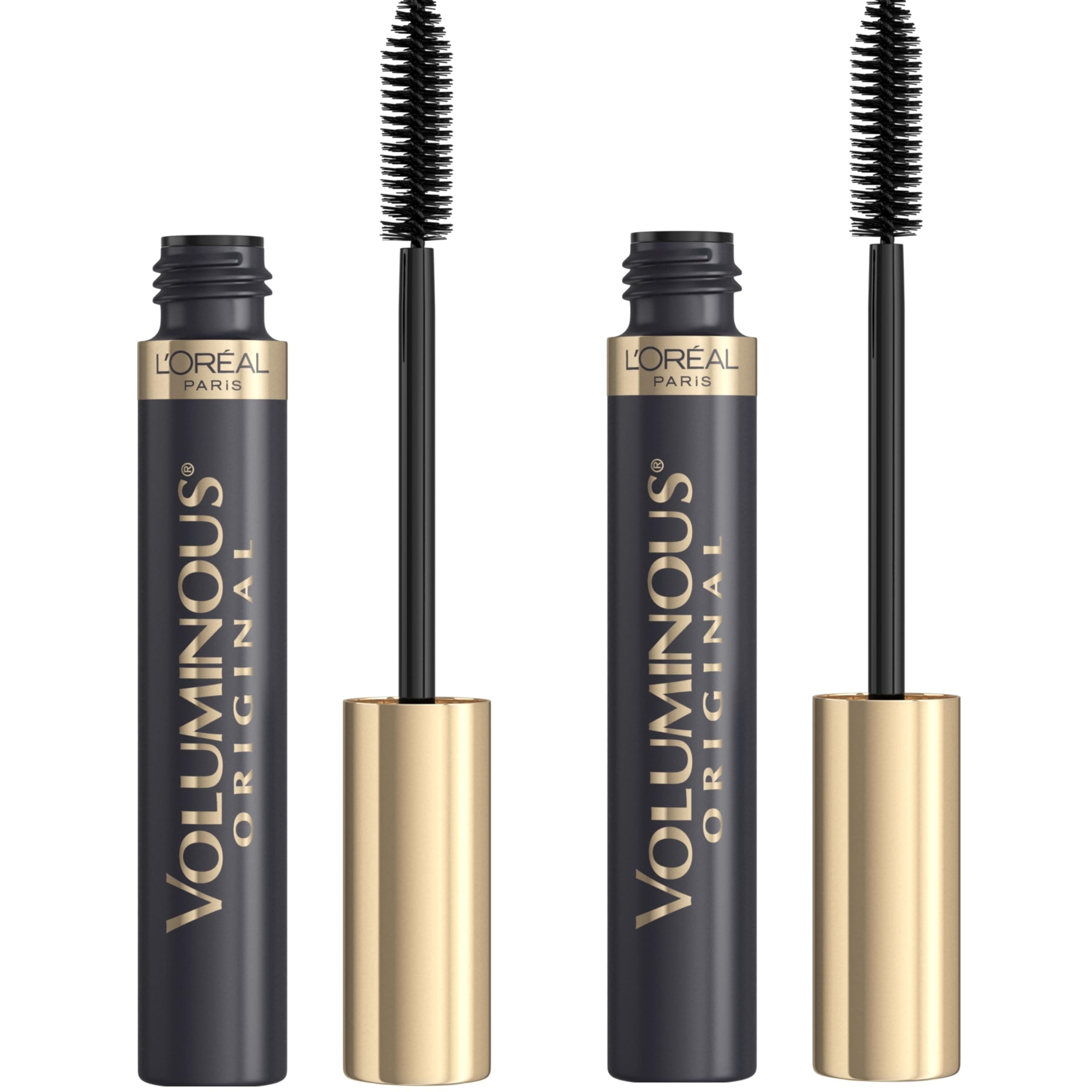 L’Oreal Paris Makeup Voluminous Original Volume Building Mascara, Black Brown, 2 Count