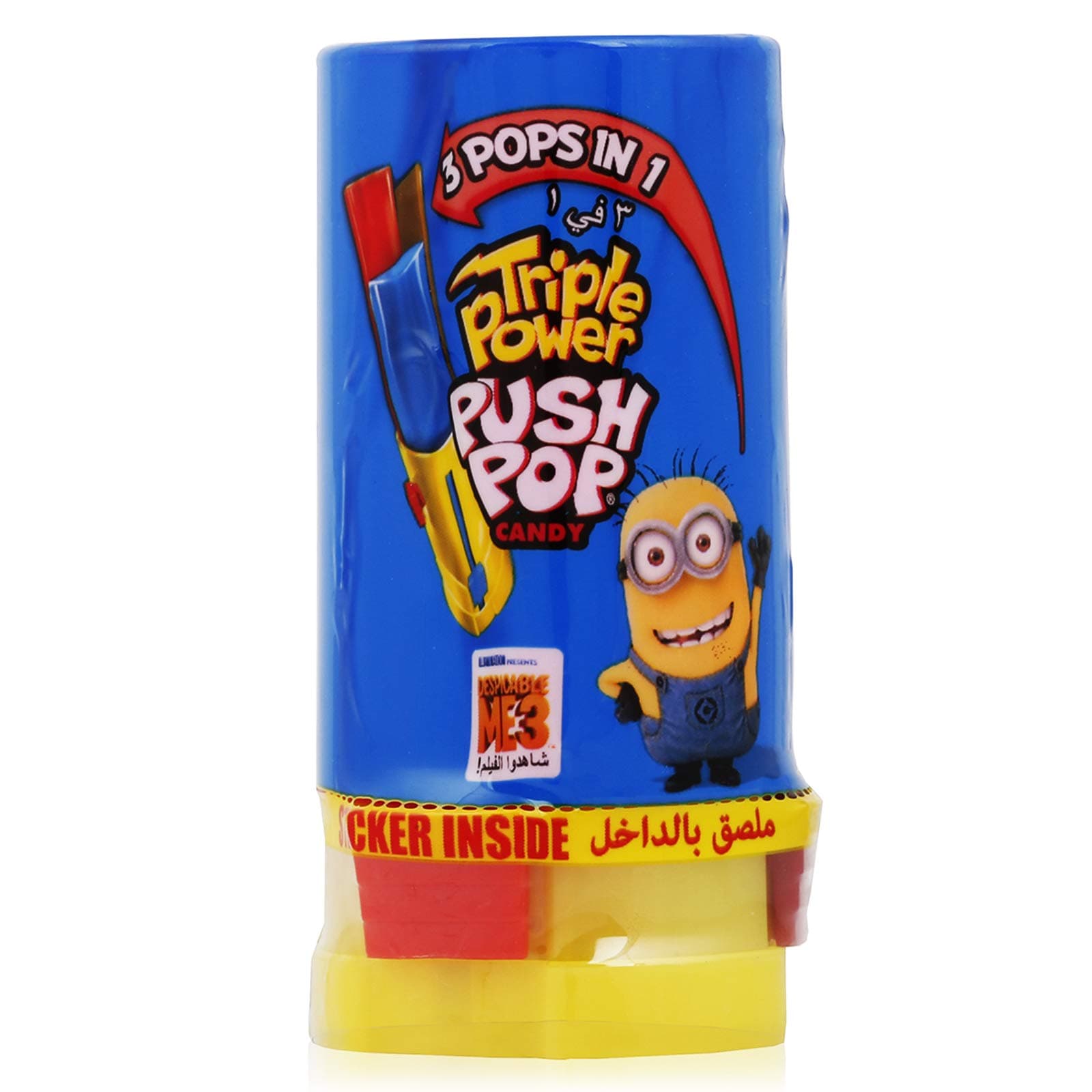 Bazooka Candy Brands Triple Power Push Pop - 34 gm