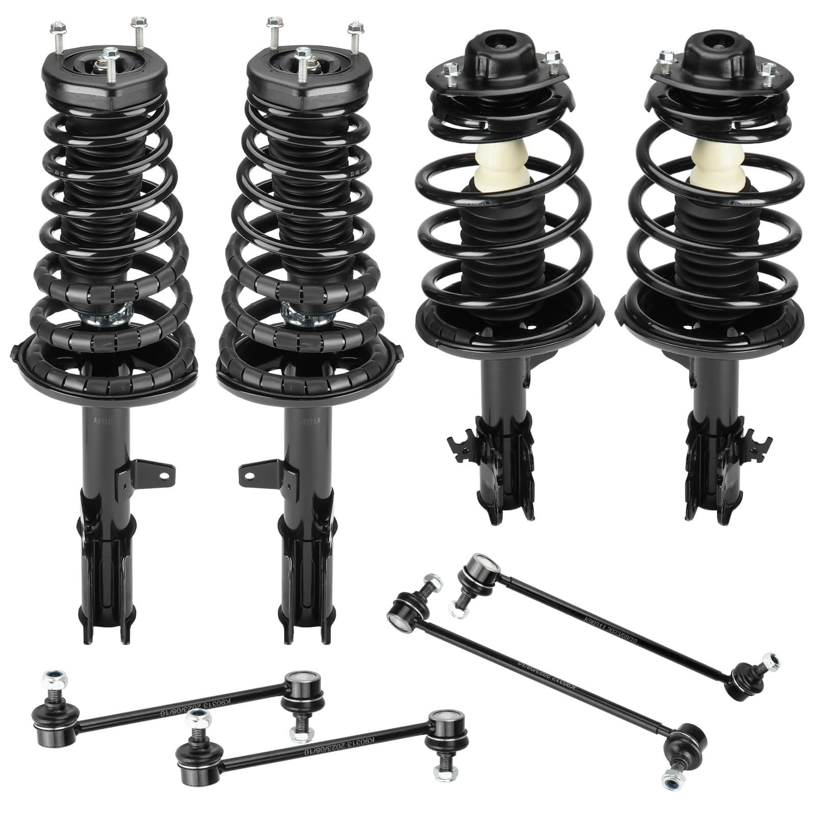 Front and Rear Struts Assembly & Sway Bar Links for 97-03 Toyota Avalon, 97-01 Camry 3L Lexus ES300 Solara, Shock Absorber w/Coil Spring Replace 271679 271678 271681 271680 8PCS