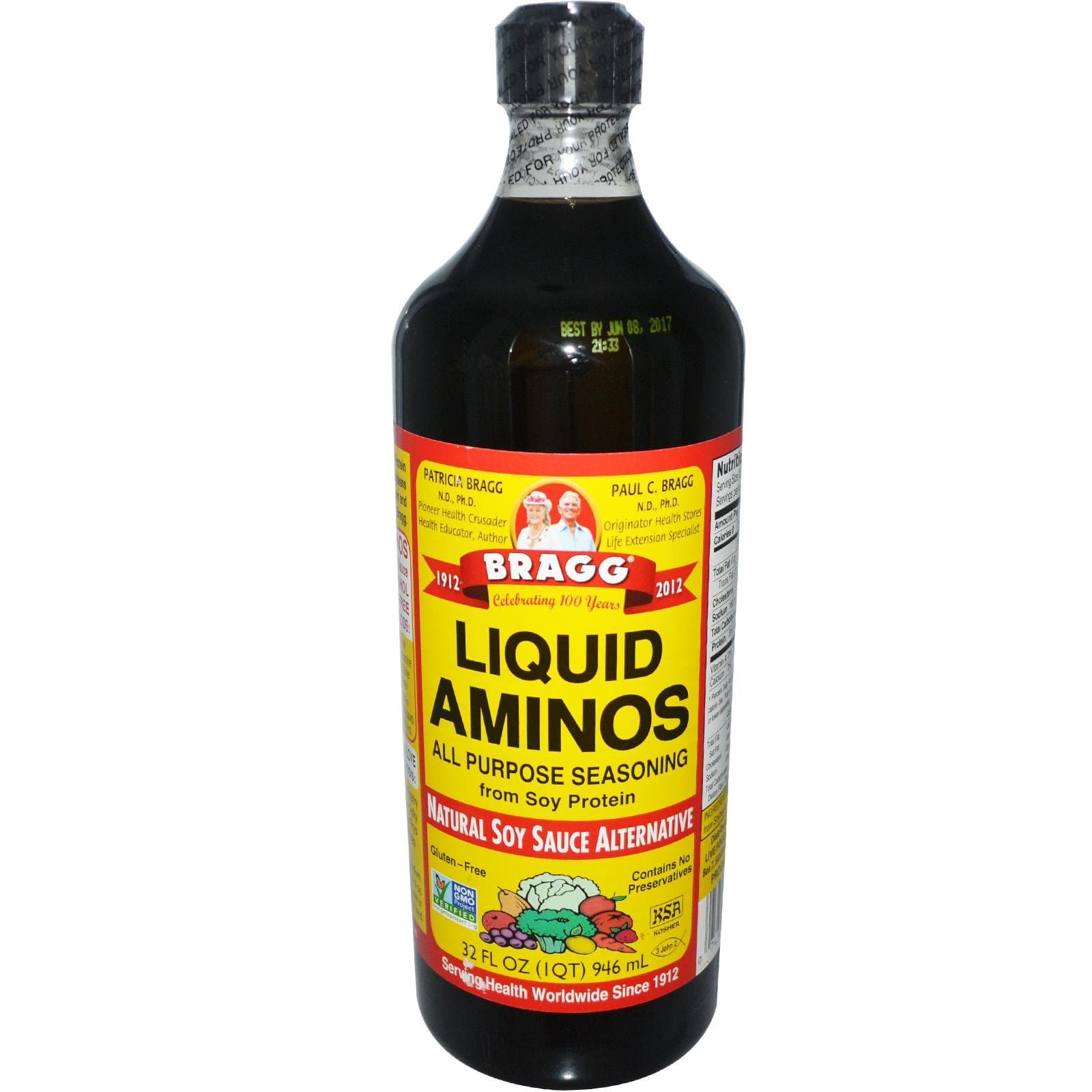 Liquid Aminos, Natural Soy Sauce Alternative, 32-Ounce Bottle , (Pack of 3)