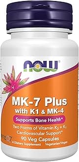 Supplements, MK-7 Plus with K1 & MK-4, Supports Bone Health*, 90 Veg Capsules