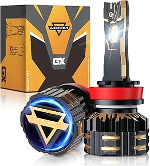 AuxbeamH11 H8 H9 Fog Light Bulbs, 25000LM 800% Brighter Light Bulbs, 6500K H11 Powersports Bulbs For UTV ATV Offroad Vehicles