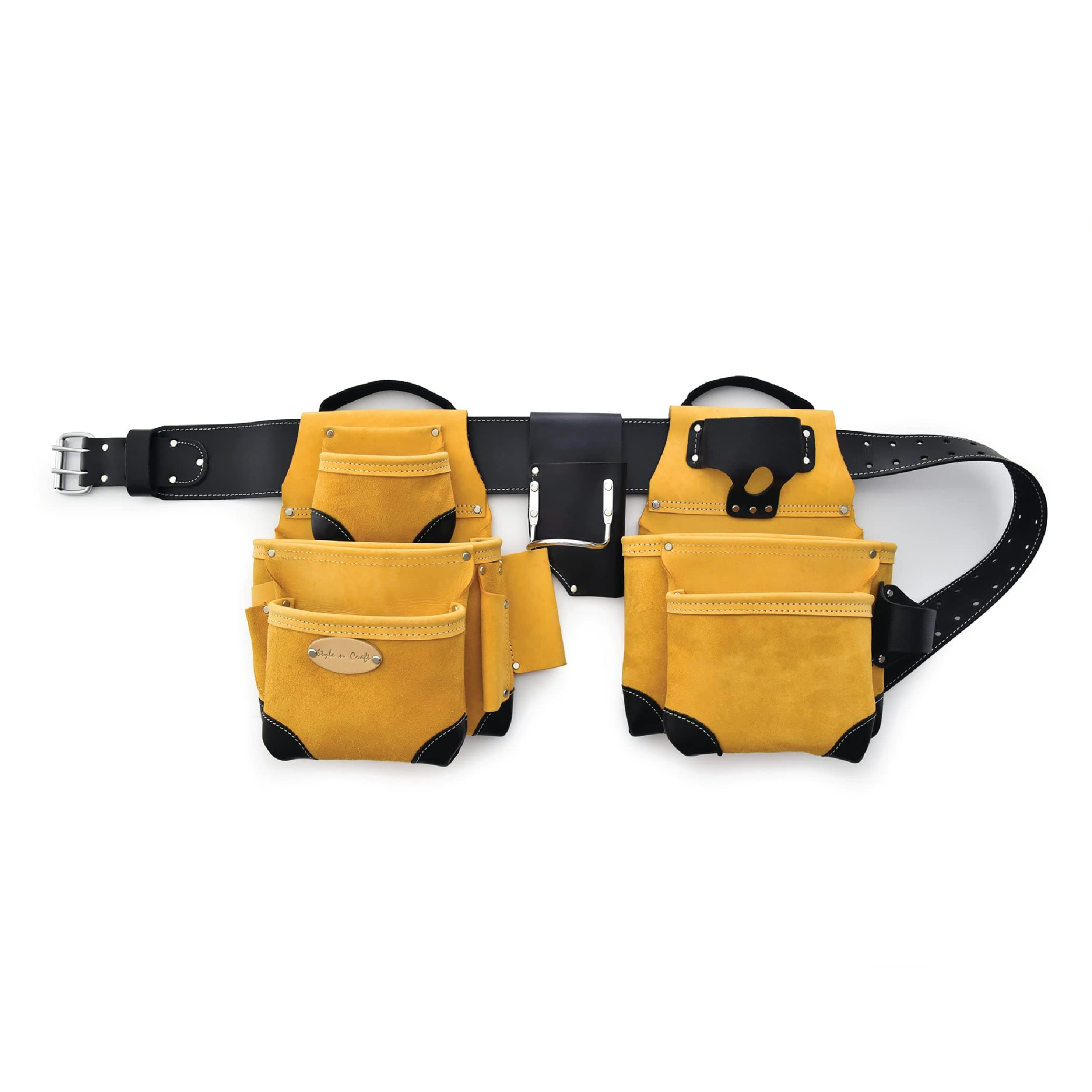 Style N Craft 93414 17 Pocket Pro Framer's Combo Leather Tool Belt (4 Piece)