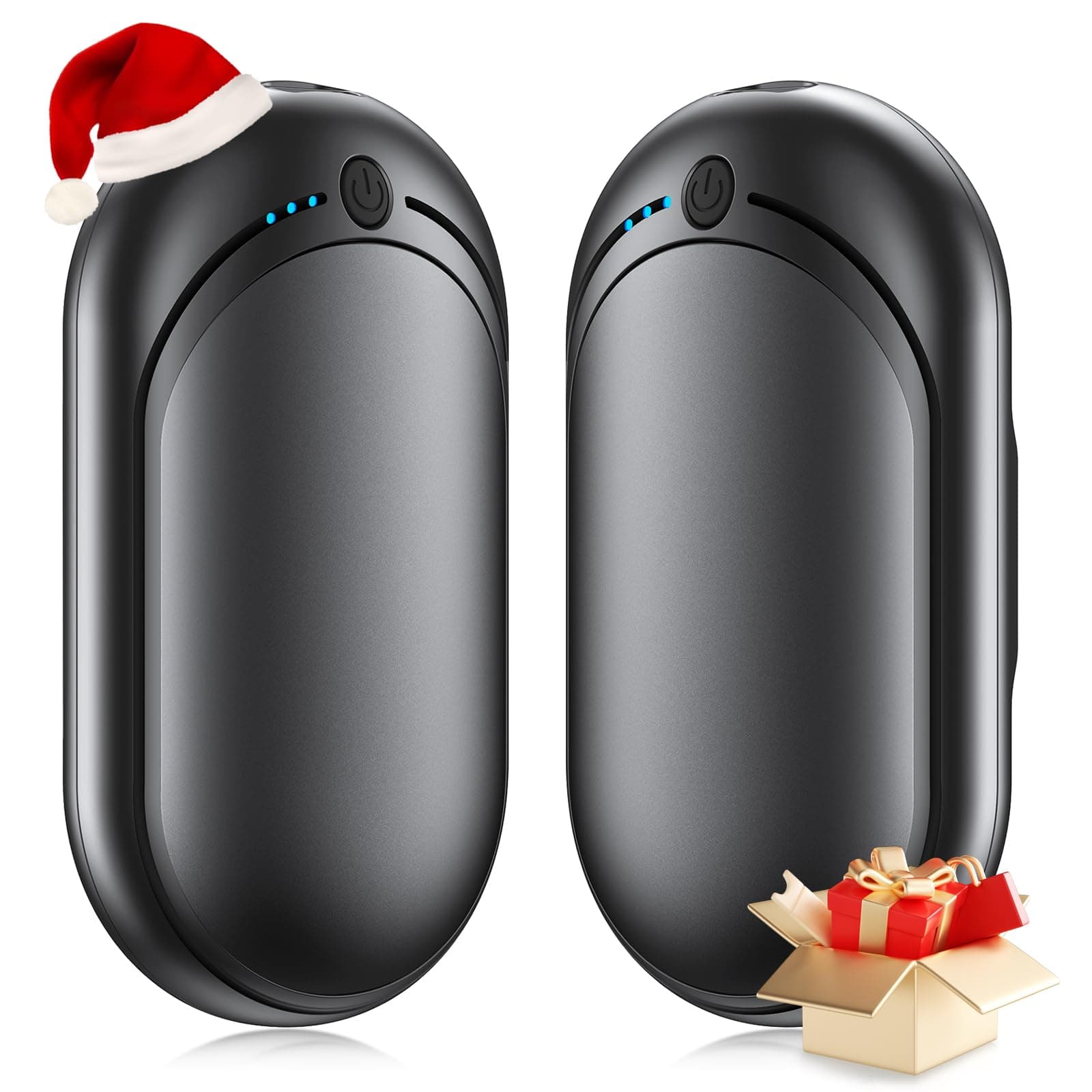 BabacomHand Warmers Rechargeable, 2 Pack x 3000mAh [20H Long Heating] Hand Warmers Reusable, 3 Levels Heat Electric Handwarmers Ultralight Portable for Women/Men/Outdoor/Camping/Work