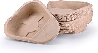 100 x Easy Care Solutions | 1300 ml Slipper Bed Pan Liners | Disposable Cardboard Pulp | Hospital Style | 1 Pack of 100