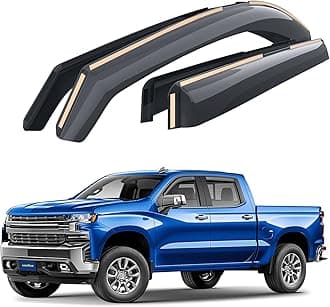 Goodyear Shatterproof in-Channel Window Deflectors for Chevrolet (Chevy) Silverado/GMC Sierra 1500 2019-2024 Crew Cab,Rain Guards,Window Visors,Vent Deflector, Truck Accessories,4pcs- GY003415LP