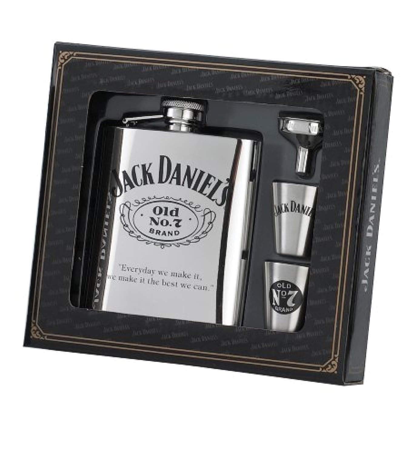 Jack Daniels Licensed Barware 8473 Swing Cartouche Gift Set, 6 oz./1 oz, Silver