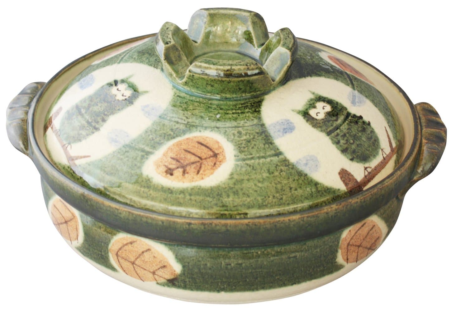 Perpetuity baked earthen pot (pot) No. 10 for 4-5 people Owl 17-05486