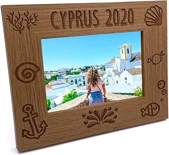 Personalised Beach Themed Holiday Landscape Wooden Photo Frame Gift (8 x 10 Inch)