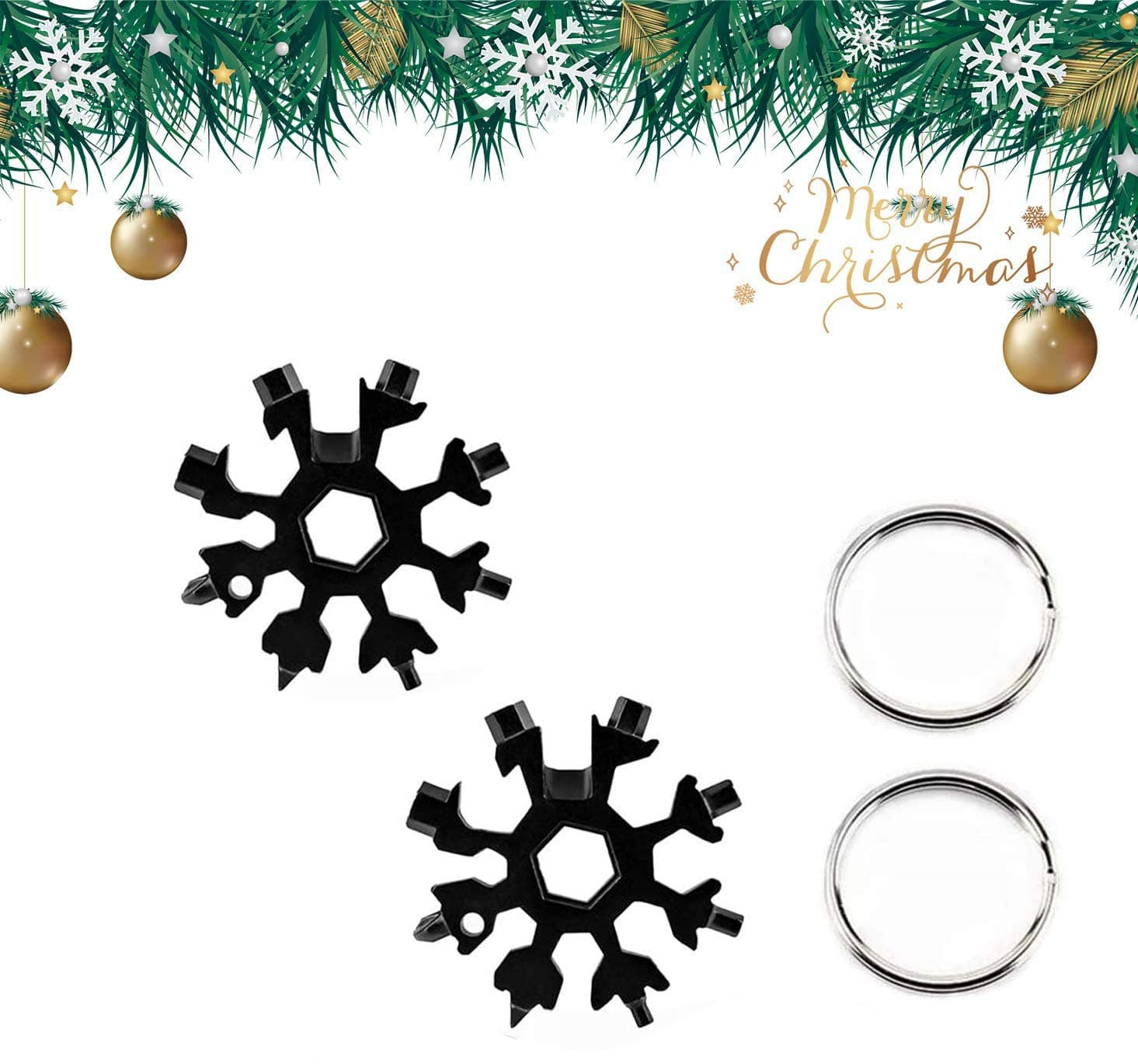 Stainless Steel Snowflake Multi-Tool Incredible Portable 18-in-1 Keychain screwdriver Bottle opener Tool For Outdoor Camping