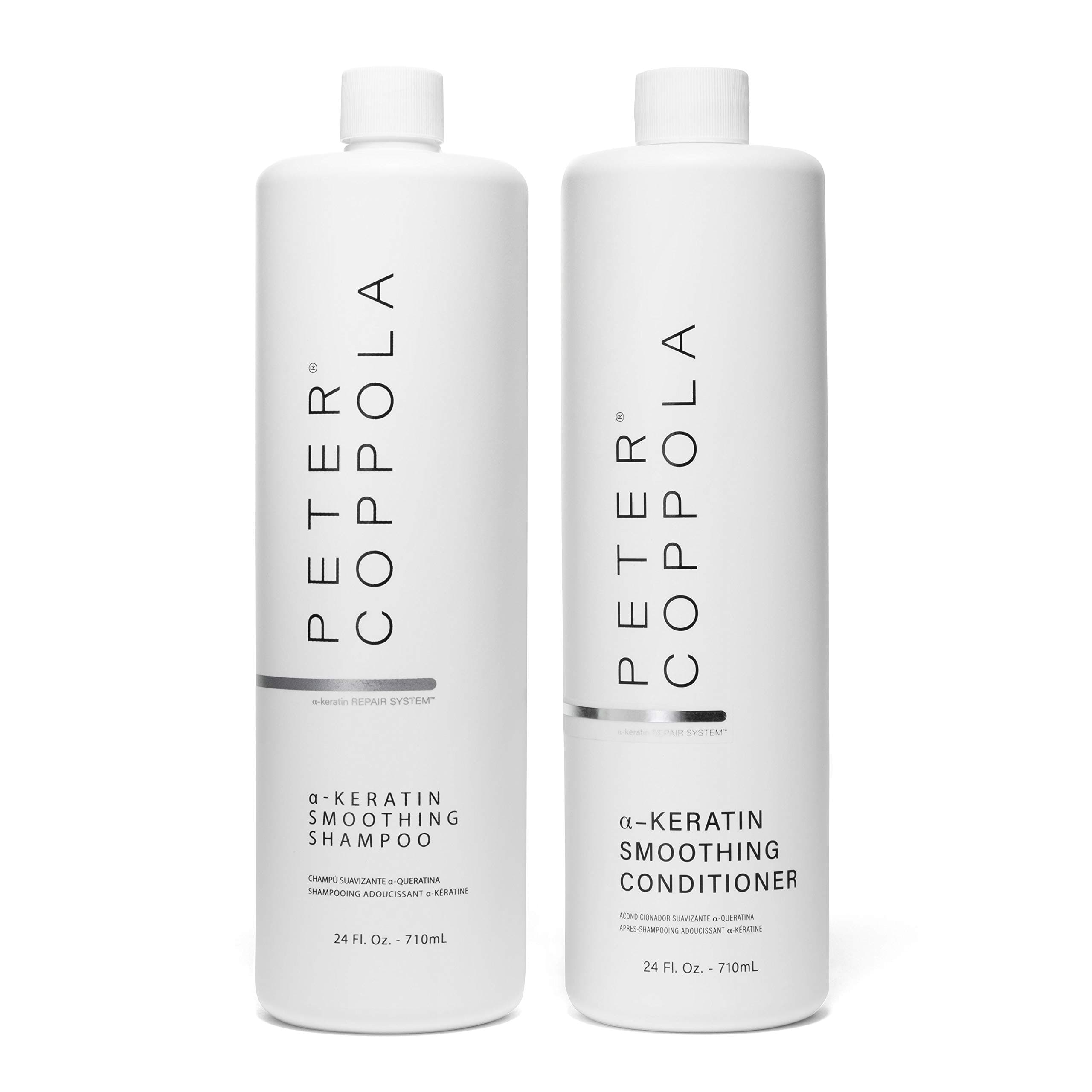 Peter Coppola a-Keratin Smoothing Shampoo & Conditioner Set - Smooth Shiny Hair - Frizz Free Hair - Healthy Strong Hair (24 Fl Oz)