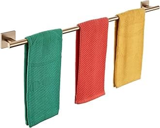 KOKOSIRI Bathroom Towel Bar 32'' Towel Holder for Bath Kitchen Cabinet Towel Rails 32 Inch Champagne Bronze Stainless Steel B4005CPG-L32