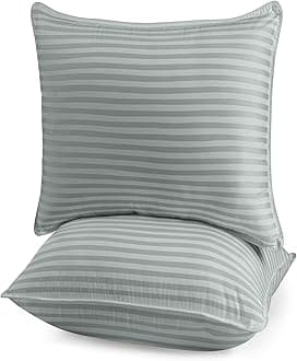 Utopia Bedding Bed Pillows for Sleeping European Size (Light Grey), Set of 2, Cooling Hotel Quality, for Back, Stomach or Side Sleepers