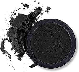 Erinde Black Matte Eyeshadow Palette, Single Black Smokey Pressed Powder Eye Shadow, Ultra-Blendable, Pigmented Color, Long Lasting, Halloween Goth Eye Makeup Palette, Cruelty-Free & Vegan