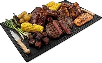 Extra Large 30 x 18 Inch Grooved Cutting Board - Carving Meat, BBQ, Fish, Meat and Game – 1/2 Inch Thick Black HDPE Plastic, 10 pounds