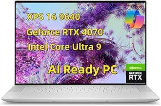 NewDell XPS 16 9640 Business Laptop, 16" FHD+ Infinity Edge, Intel Core Ultra 9 185H, 32GB LPDDR5X RAM, 1TB SSD GeForce RTX 4070, AI PC Backlit KYB Thunderbolt 4, Wi-Fi7 w/AI Copilot Win 11 Pro