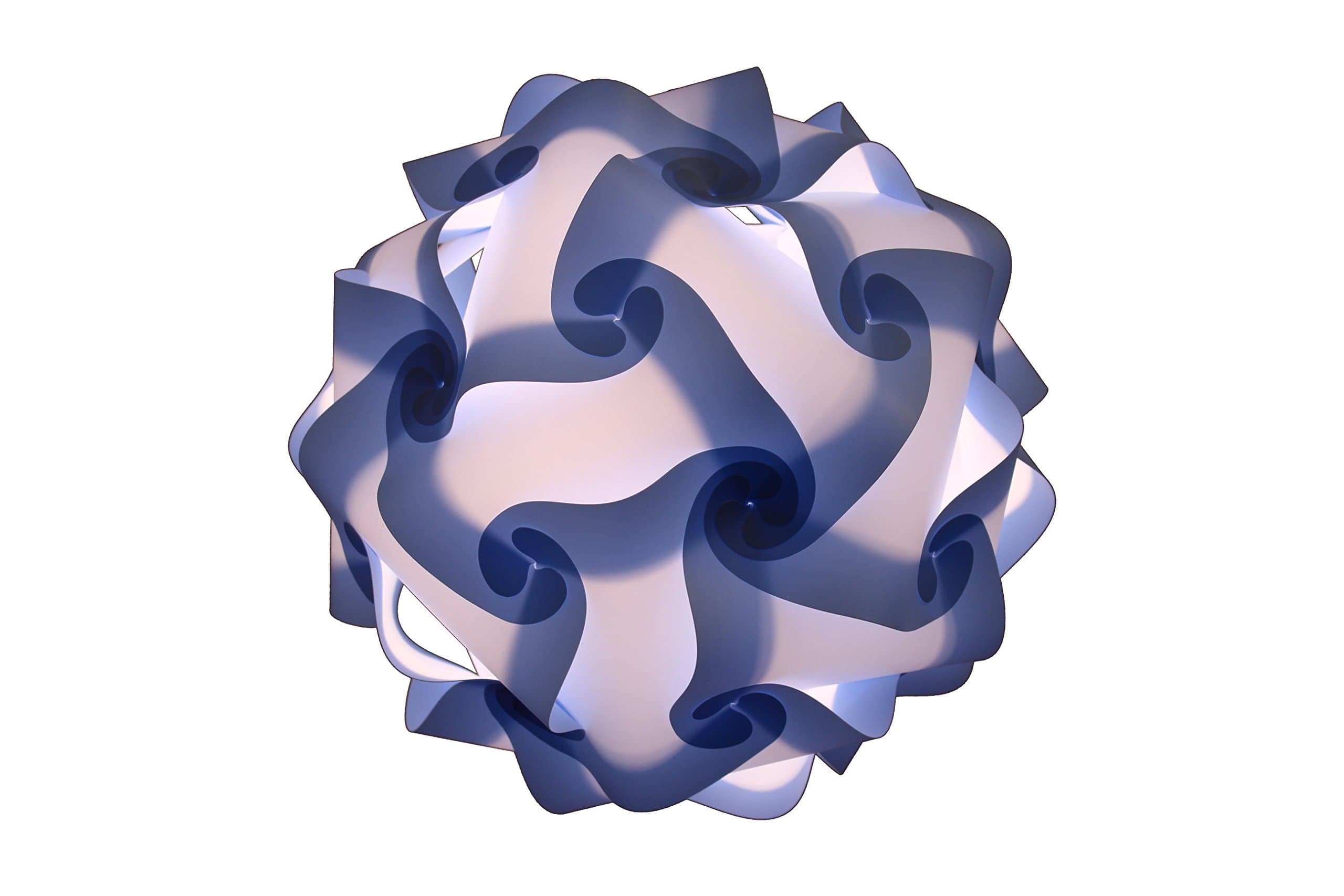 Puzzle Lamp: IQ Lights DIY Kit Ceiling Light - Kaleido Lamps- IQ Lantern Size Large (Light Blue)