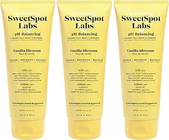 SweetSpot Labs pH Balanced Wash, Gentle Vanilla Blossom Scent, with Shea Butter and Aloe Vera, Sulfate Free, 8 oz (Pack of 3)
