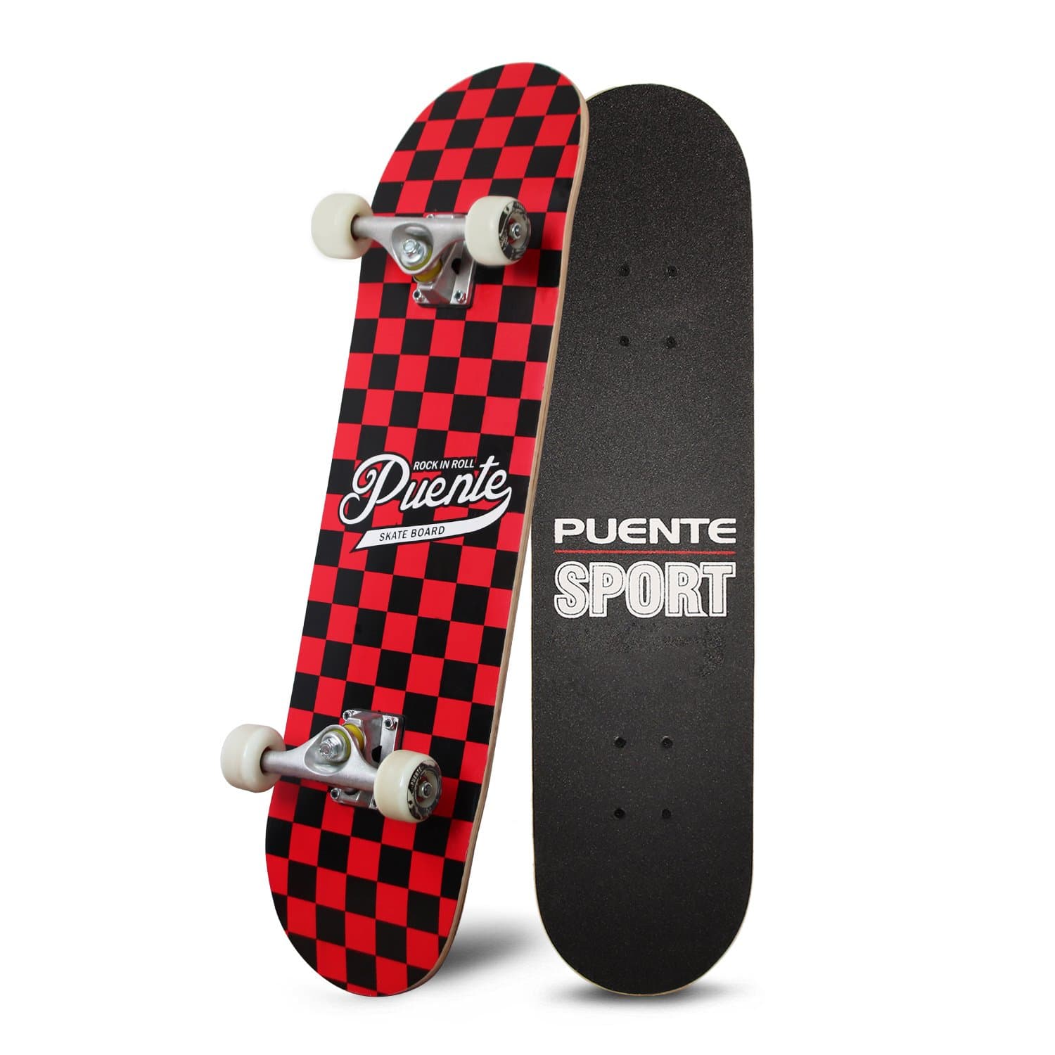PUENTE 31 Skateboards Complete,Tricks Skateboard for Beginners & Pro- 7 Layer Canadian Maple Wood Double Kick Concave Skateboard
