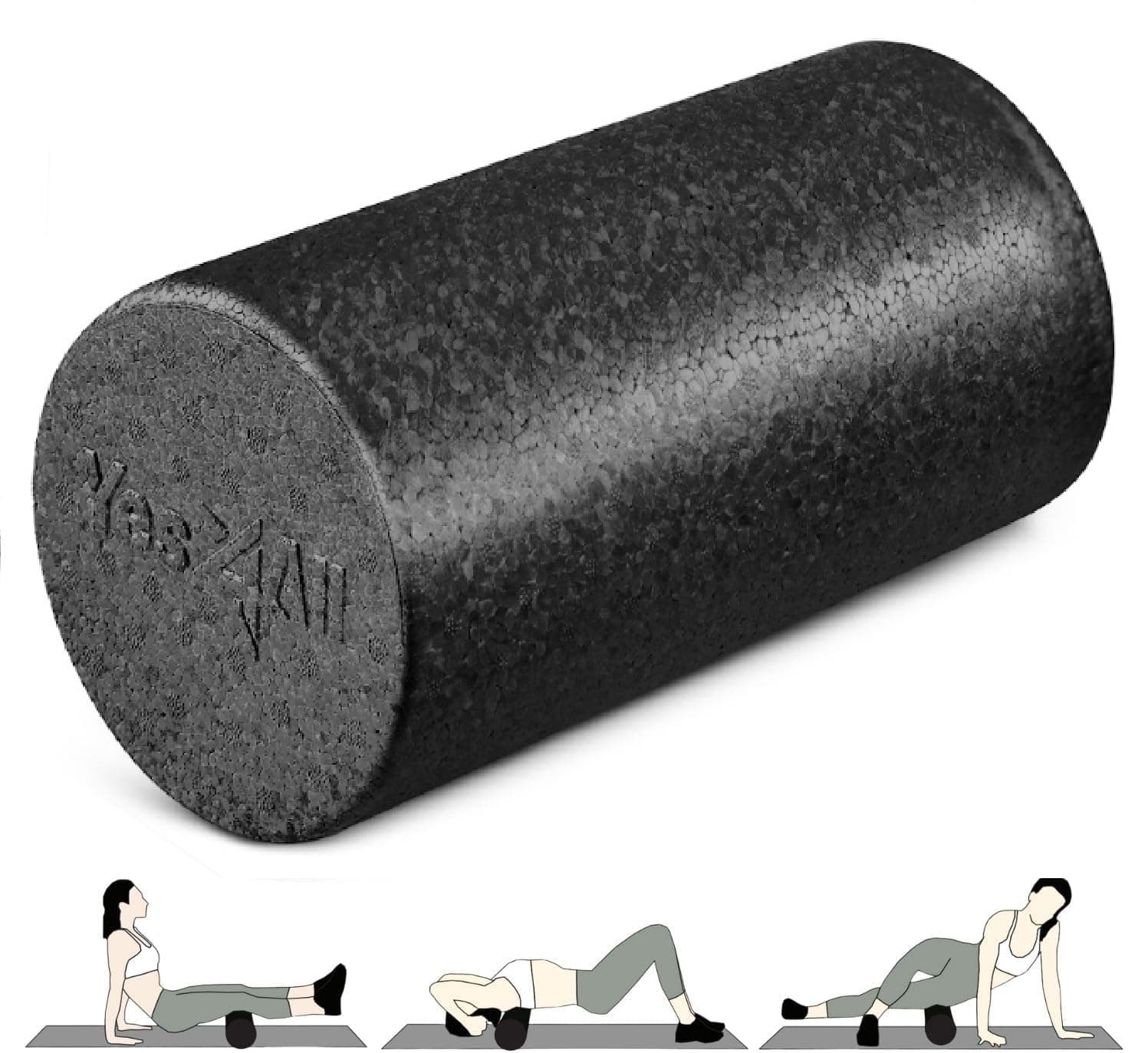 High-Density EPP Round Back Roller Foam, Exercise Foam Roller for Yoga, Pilates & Stretching - 12, 18, 24, 36 inch