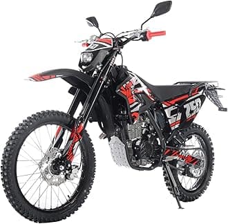 X-PRO Templar M 250cc Dirt Bike with Zongshen Engine 5 Speed Pit Bikes Adult Pitbike, Big 21"/18" Wheels!(Red)