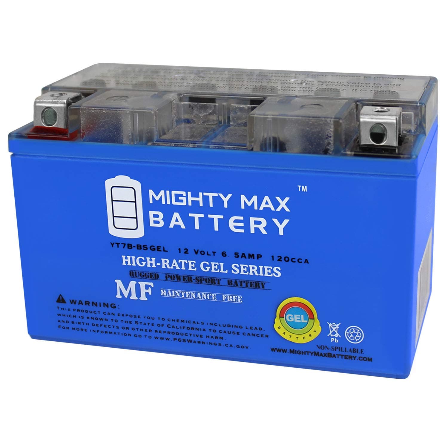 Mighty Max Battery YT7B-BS Gel 12V Replacement Battery for Suzuki DR-Z400 E, S, SM 00-17
