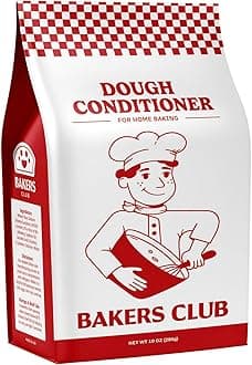 Bakers Club Artisan Dough Conditioner – Bread Improver & Baking Enhancer for Better Texture, Volume & Shelf Life – Sourdough, Pizza Crust, Bagels, Muffins, Cakes, Cookies & Pies Enhances Any Flour 10oz