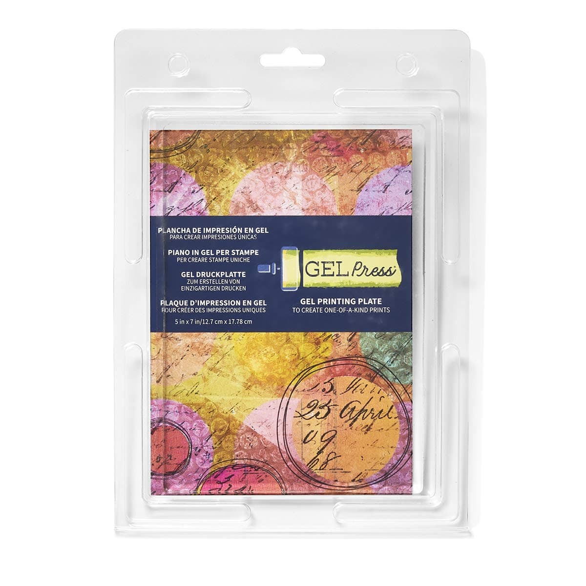 Gel Press Monoprinting Print Plate - 5” X 7” Gel Plate - Printmaking Supplies - Reusable Gel Printing Plate for Press Art for Card Making, Scrapbooking, Journaling, Arts and Crafts, Home Decor