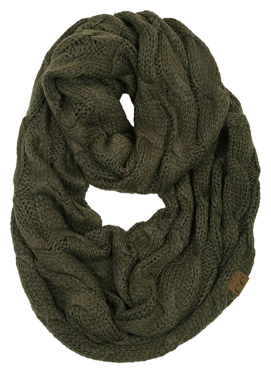 Funky Junque?s Beanies Matching Ribbed Winter Warm Cable Knit Infinity Scarf