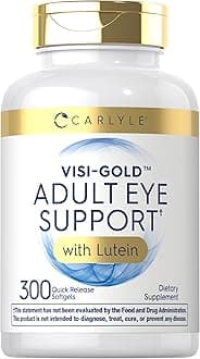 Adult Eye Support | 300 Capsules | with Lutein and Zeaxanthin | Non-GMO and Gluten Free Supplement