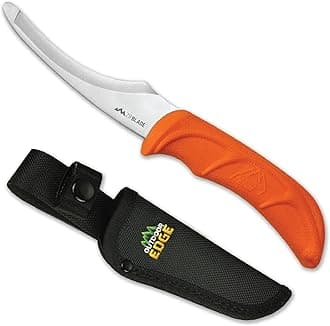 Zip Blade - 4.0" Fixed Blade Hunting Knife for Skinning and Gutting Big Game - Includes Black Nylon Belt Sheath - Deer Gutting Knives