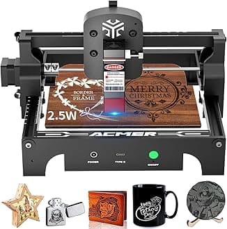 ACMER S1 Laser Engraver for Beginner Mini Laser Engraving Machine for Wood Metal, Laser Class4 (S1-2500mW)