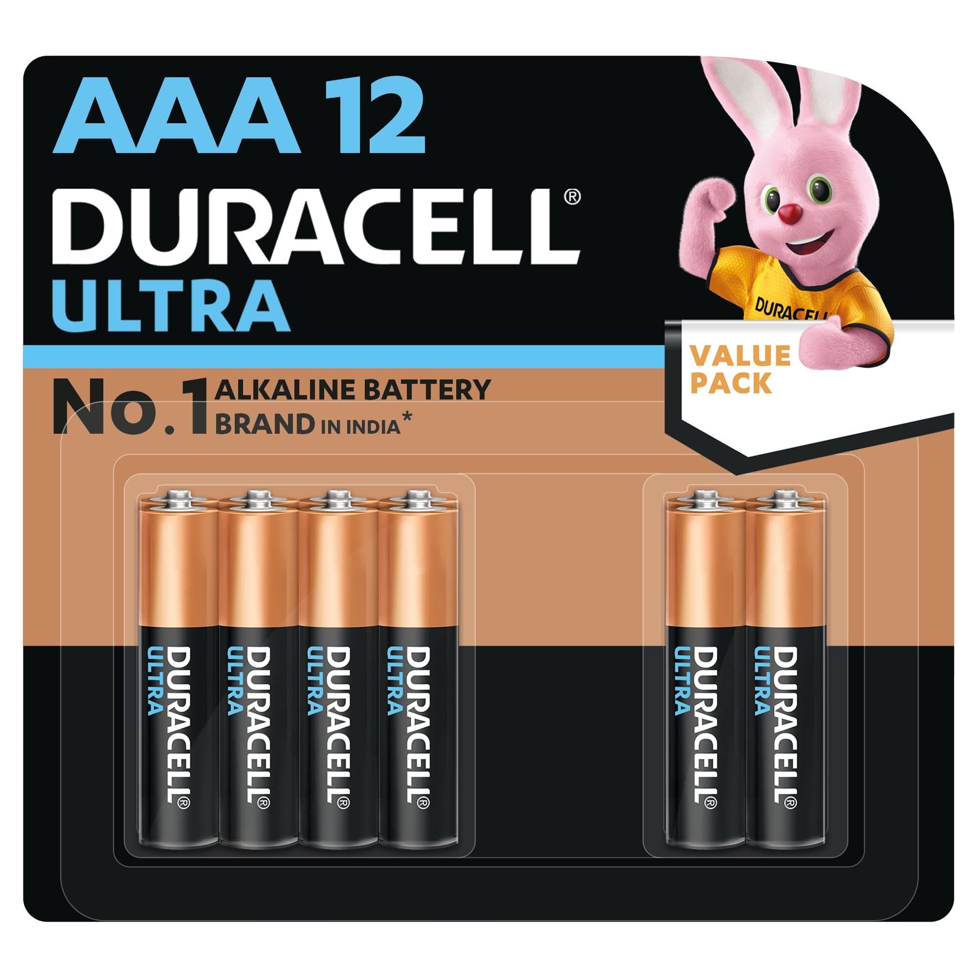 Duracell Ultra Alkaline AAA Battery, 12 Pcs