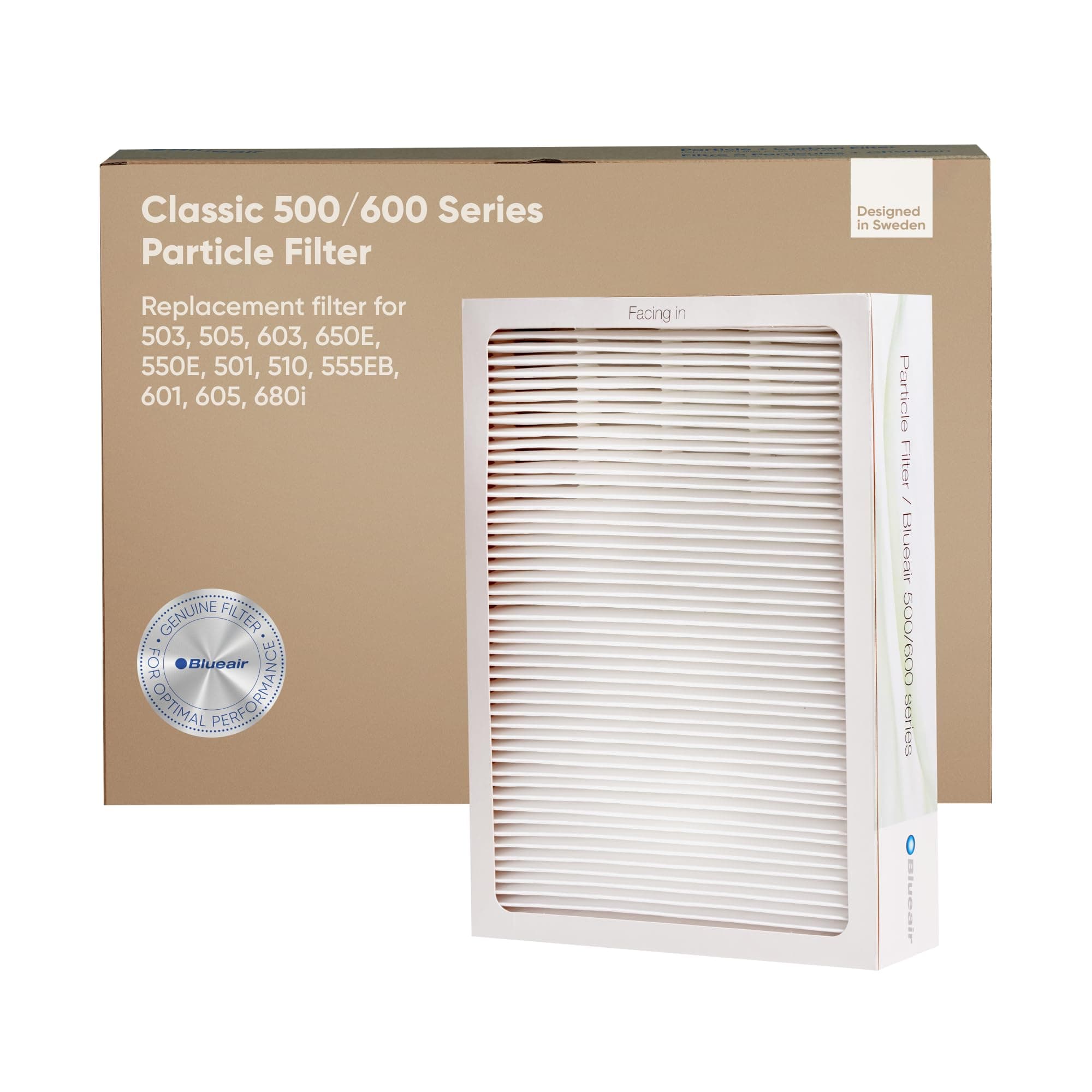 BLUEAIR Classic 500/600 Genuine Particle Replacement Filter; fits 680i, 501, 503, 505, 510, 550E, 555EB, 601, 605, 650E