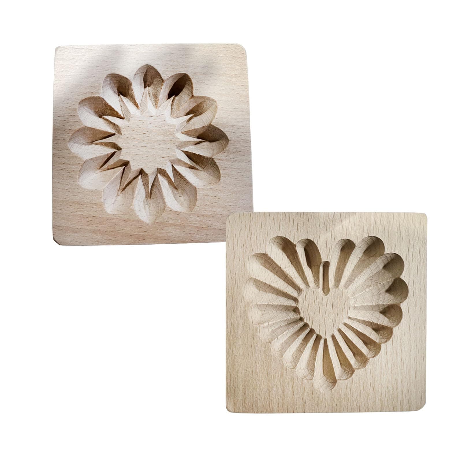 Wooden Cookie Biscuit Mold, 3D Baking Mold, Embossing Craft Decorating Baking Tool, Suitable for Halloween Thanksgiving Christmas Kitchen DIY (Cookies-A-2PCS)