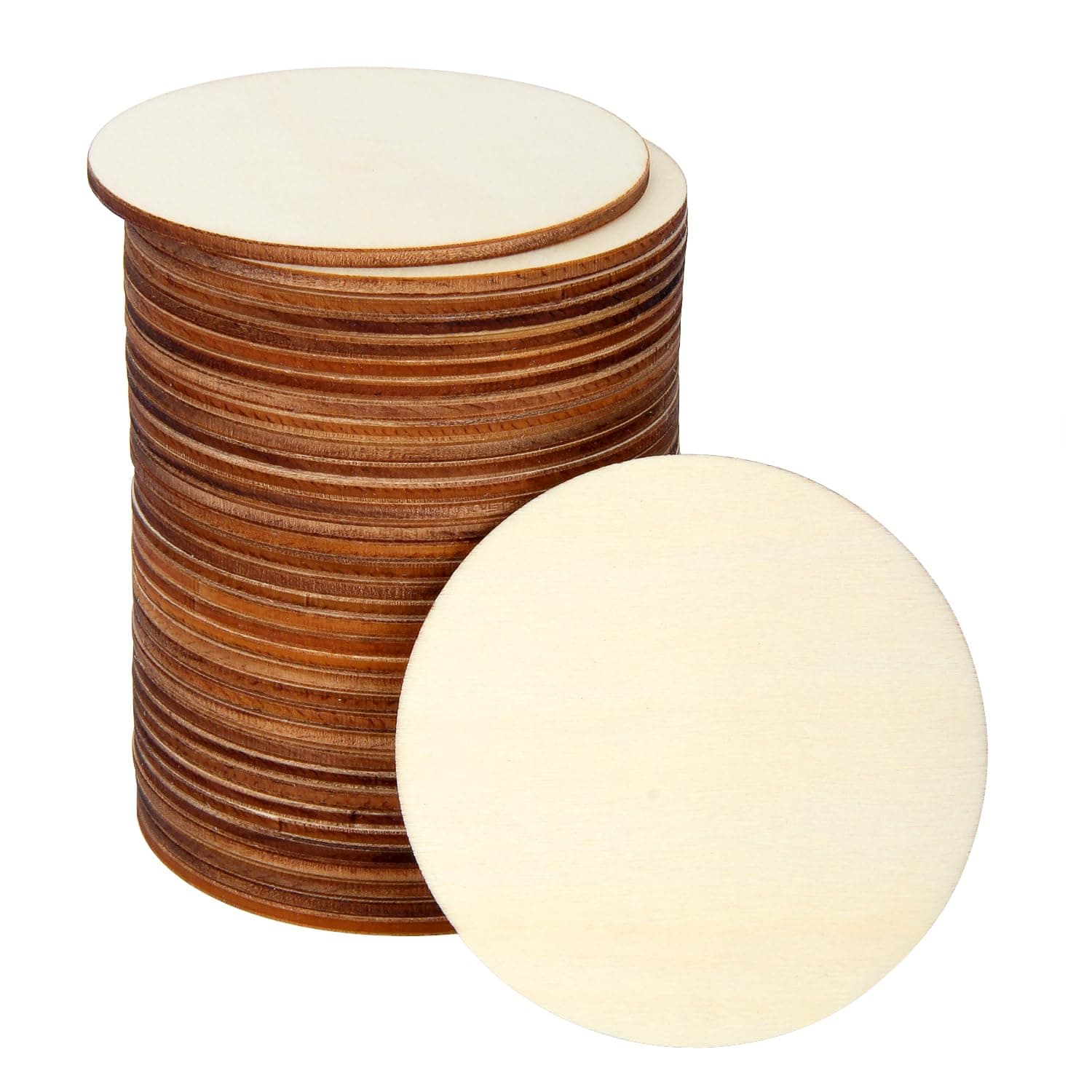 36pcs 3×3 Inch Wood Circles