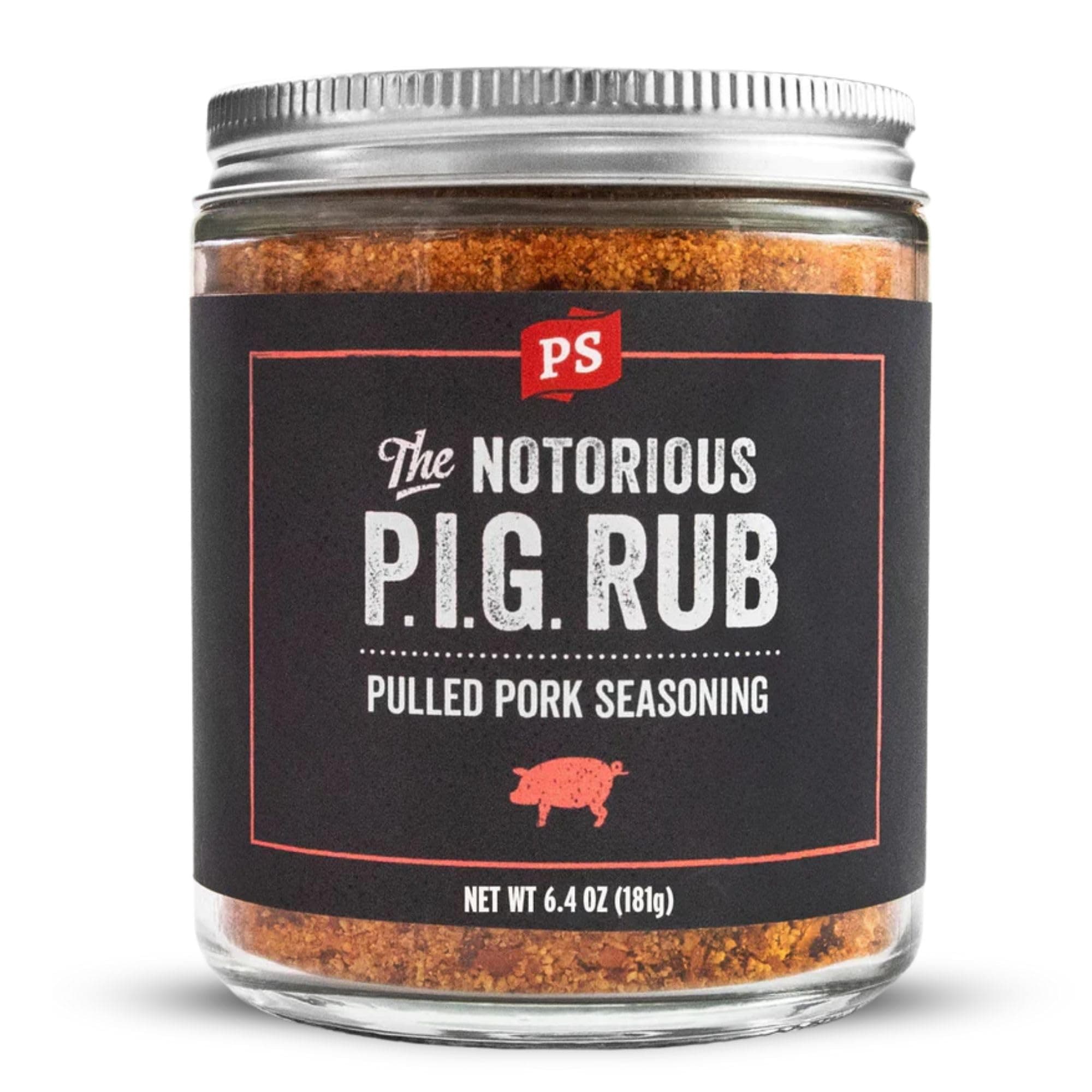 PS Seasoning Notorious PIG - Sweet Brown Sugar Pulled Pork Rub - Smoky BBQ Pork Butt Seasoning for Ribs, Shoulder and Chops -Sweet-Heat Barbecue Dry Rub Capable of Building Bark for Low-and-Slow Smoking
