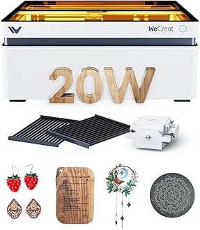 Vision 20W Laser Engraver, with Smart HD Camera & Auto-Lifting, Desktop Diode Laser Engraver and Cutter Machine for Beginners Wood Acrylic Metal Leather DIY Gift Making