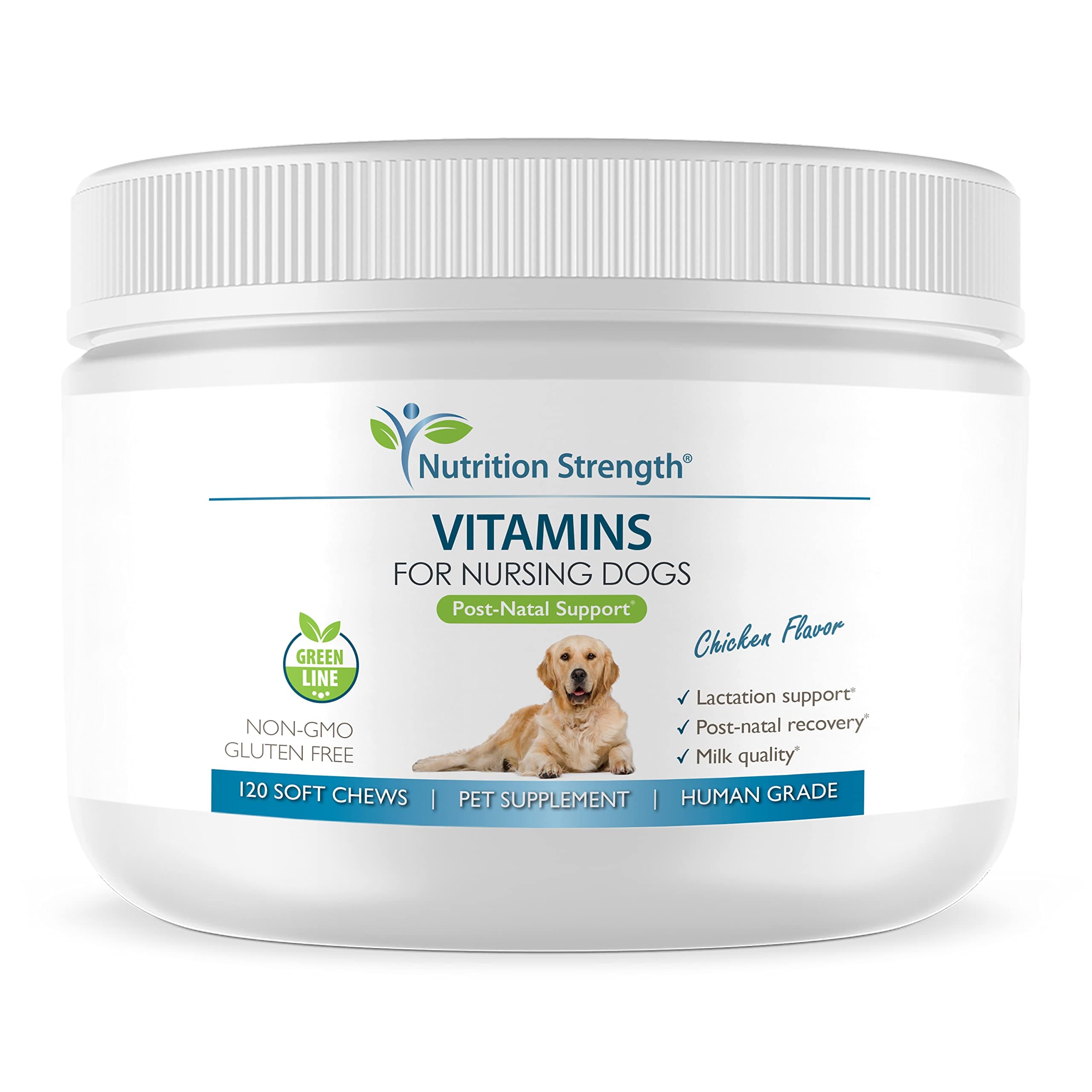 Vitamins for Nursing Dogs to Support Lactation and Post-Natal Recovery, Promote Milk Quality and Healthy Puppies with Calcium, Phosphorus, Magnesium and Zinc, 120 Soft Chews