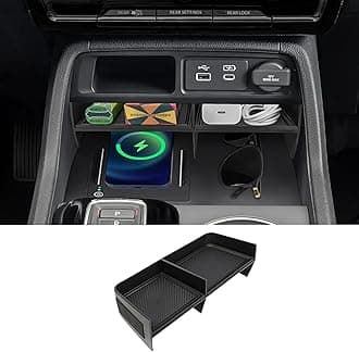 Center Console Organizer Compatible with 2023 2024 2025 Honda Pilot/ 2026 Honda Passport Secondary Storage Box ABS Material Insert Divider Interior Accessories