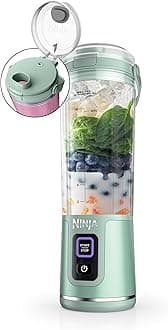Ninja Blast Portable Blender, Cordless, 18oz. Vessel, Personal Blender for Shakes & Smoothies, BPA Free, Leakproof Lid & Sip Spout, USB-C Rechargeable, Dishwasher Safe Parts, Tinted Mint, BC151MT