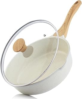 SENSARTE Nonstick Ceramic Sauté Pan 11-Inch/4.3QT, Non-toxic Deep Frying Pan Skillet with Lid, Healthy Jumbo Cooker, Stay Cool Handle, Induction Compatible, PFOA & PFAS Free