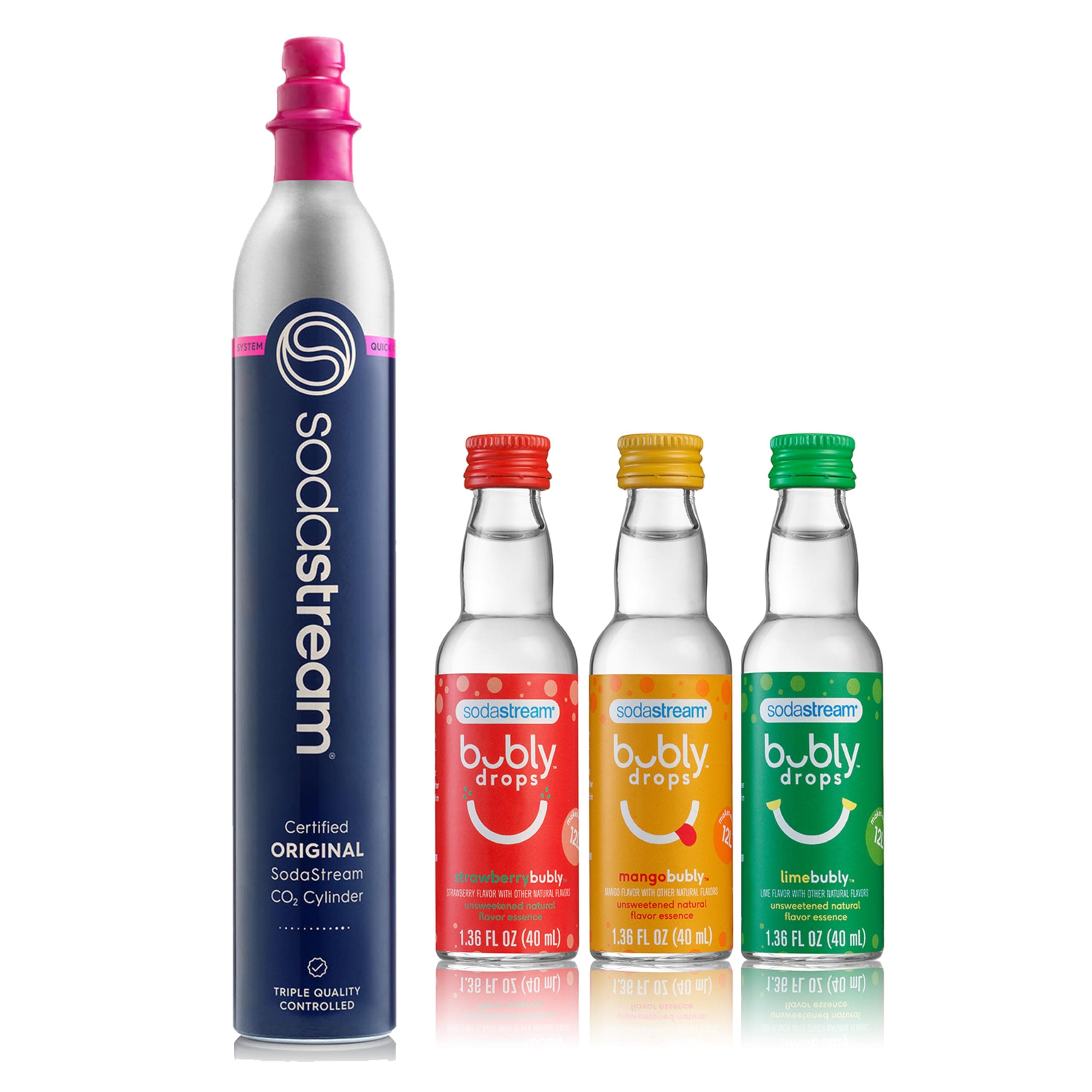 SodaStream Quick Connect CQC 60L Co2 Stock-Up Bundle with Bubly 3-Pack