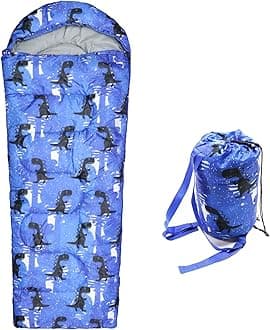 Kids Sleeping Bags - Camping Sleeping Bags with Carry Bag - Compact Sleeping Bag for Hiking, Backpacking 3 Season Warm & Cool Weather, Lightweight Waterproof Outdoor Travel for Boys Girls