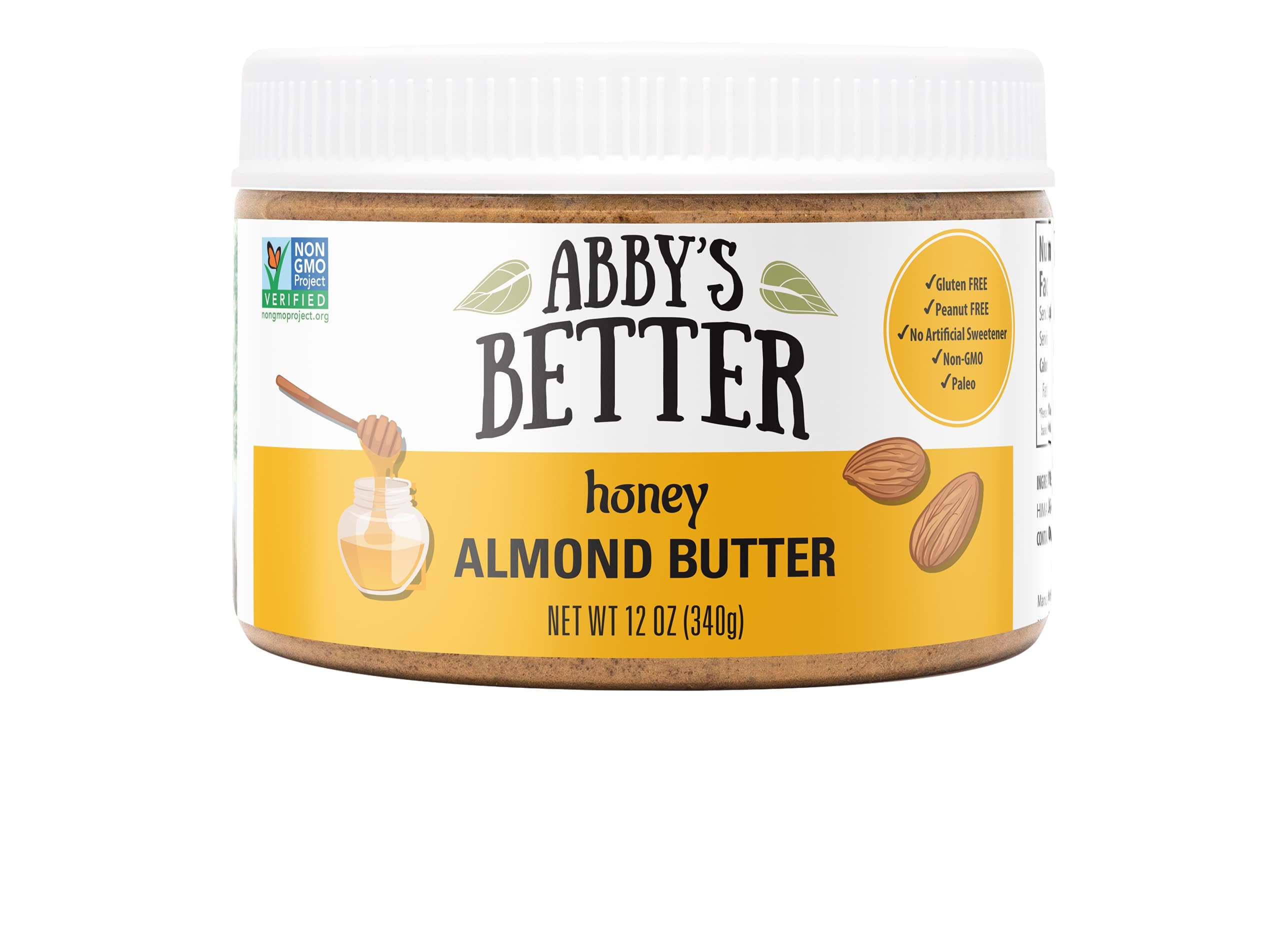 Abby's Better: Honey Almond Nut Butter 12oz Jar