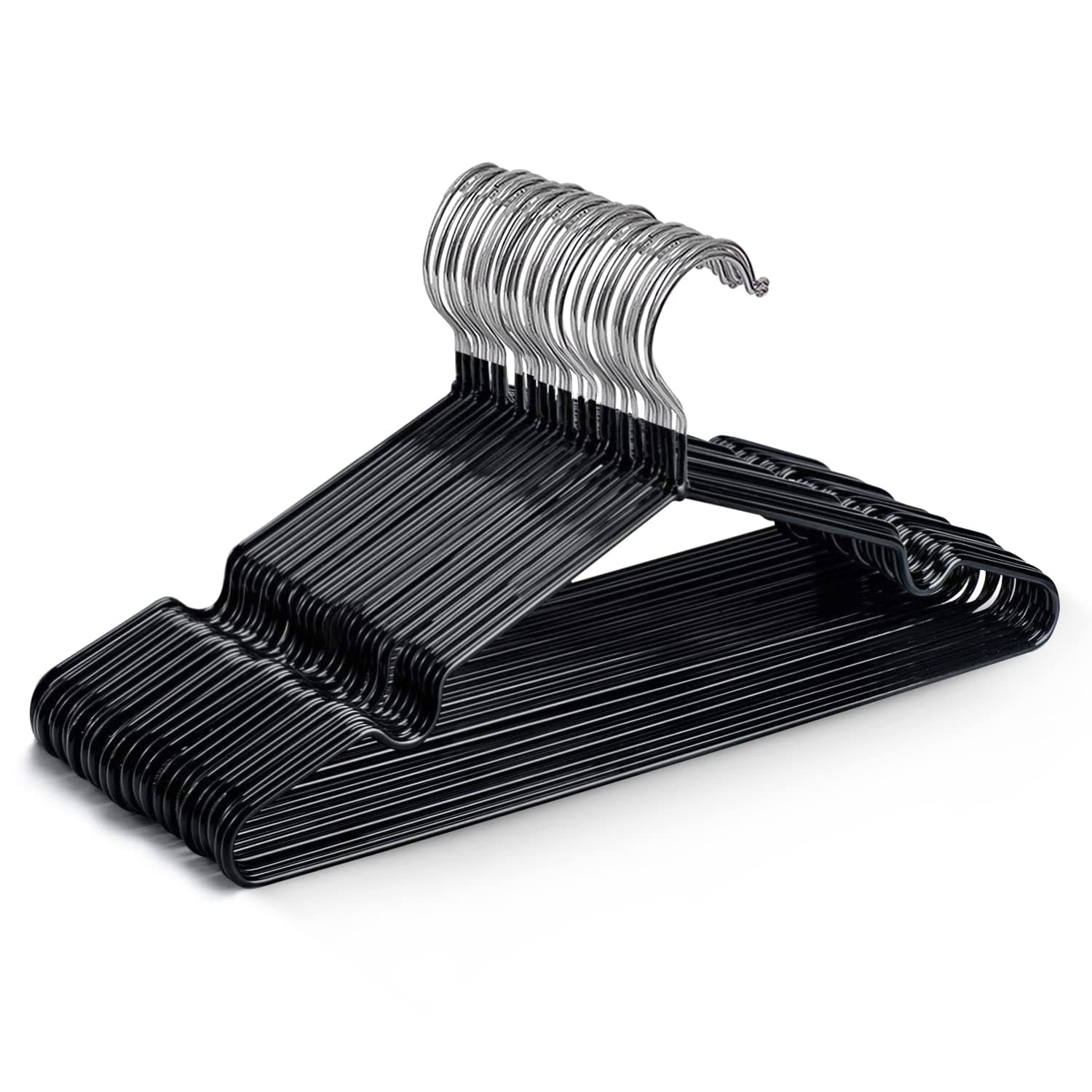 20 Pack Rubber Coated Metal Hangers