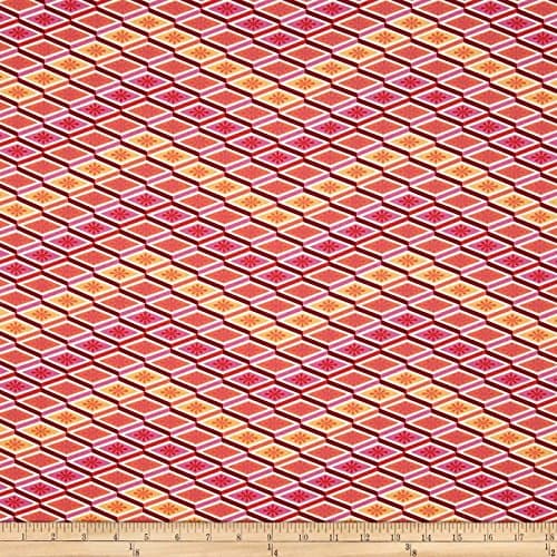 Tula Pink Eden Labyrinth Peach Fabric By The Yard