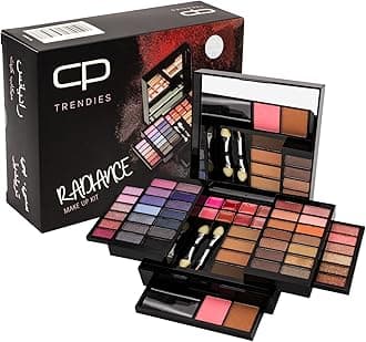 CP Trendies Radiance Makeup Kit No. 90 for Ladies & Girls | Perfect Makeup Gift Set for Women with 28 Eyeshadow Palette, Lip Colors, Eyebrow Tints, Blush and a Mirror